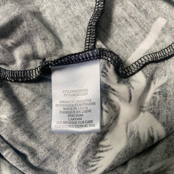 Z Supply Tiki Tropical Palm Tree Romper One Piece Lounge Jumpsuit Black Sz Large - Picture 9 of 10